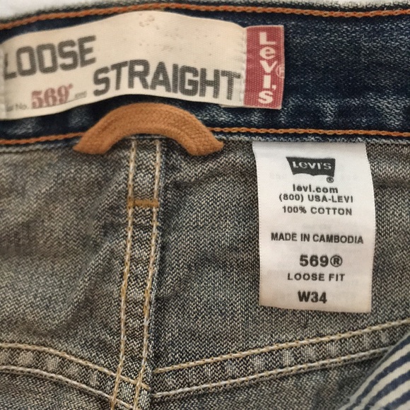 Levi’s 569 jean shorts in blue, EUC, W34. - Picture 8 of 10